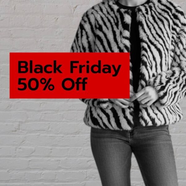 جاكيت فرو (Zebra Print)